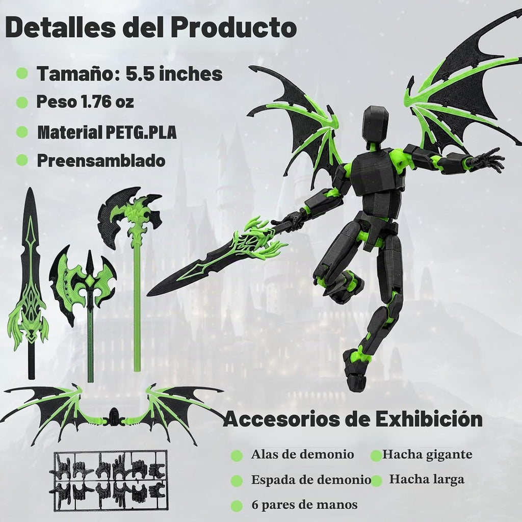 Aminexus T13 - Juego de figuras de acción montadas en 3D con múltip...