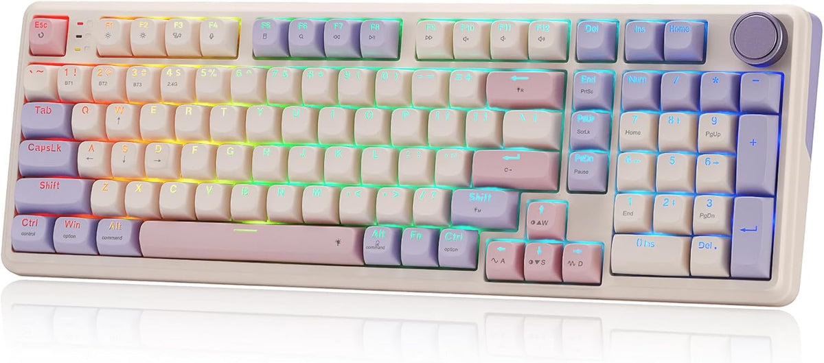 Redragon K768 PRO Teclado inalámbrico para juegos con junta de 100...