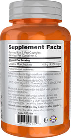 NOW Nutrición Deportiva, Monohidrato de Creatina 750 mg, Edificio M...