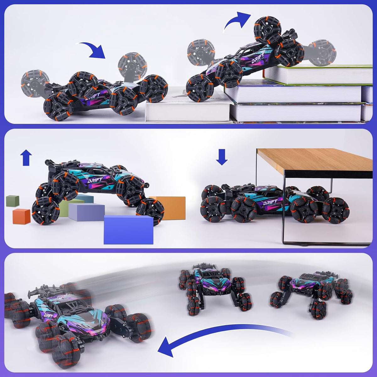 NEXBOX Cool 8 ruedas controladas a mano RC Stunt Car, juguete | reg...
