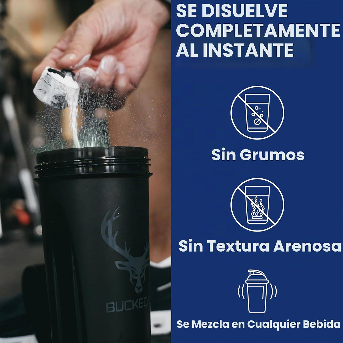 Bucked Up Monohidrato de creatina micronizada pura para mujeres y h...