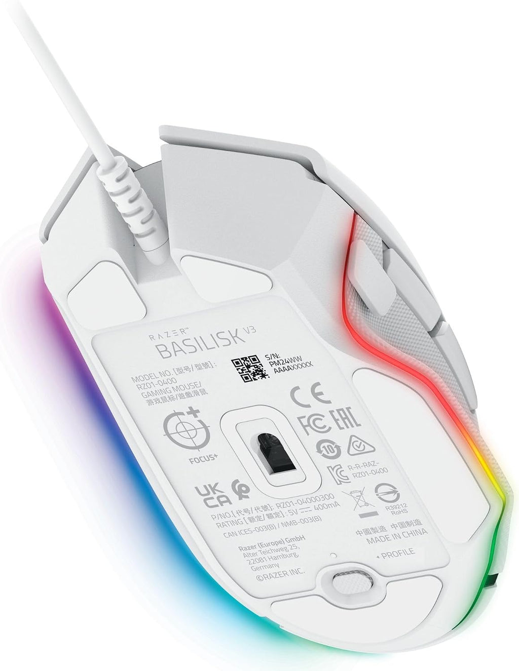 Razer Basilisk V3 - Ratón ergonómico para juegos con cable RGB | In...