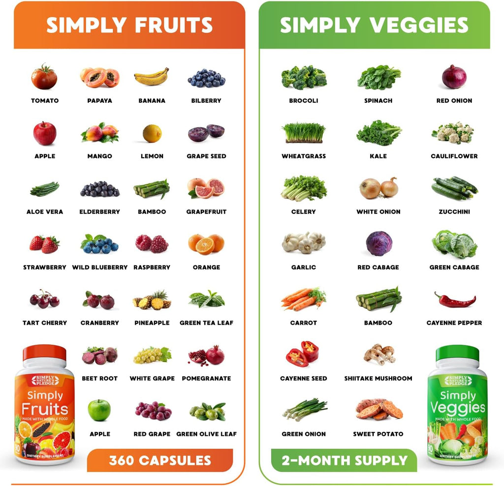 Simply Nature's Pledge Suplemento de frutas y verduras, suminis...