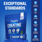 Orgain Polvo micronizado monohidrato de creatina, sin sabor, 30 bar...