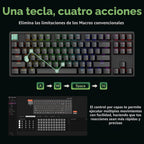 Teclado mecánico personalizado inalámbrico Keychron K8 HE TKL, efec...