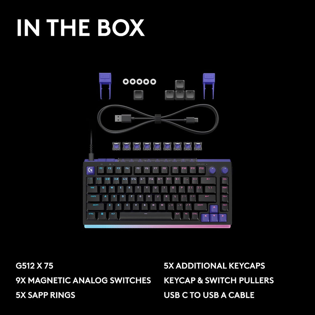 Logitech G 512 X 75 TMR + Teclado mecánico para juegos con interrup...