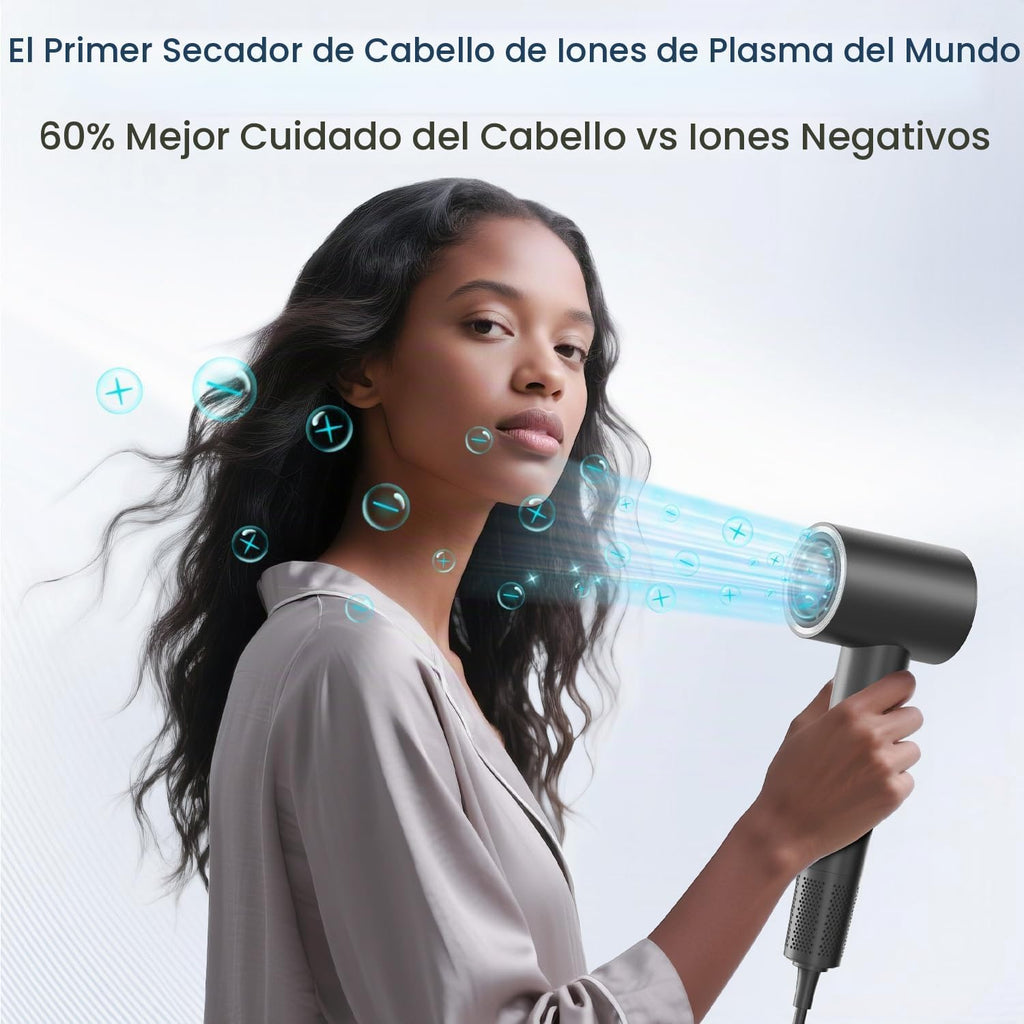 Secador de pelo con difusor, 180,000 RPM de alta velocidad con difu...