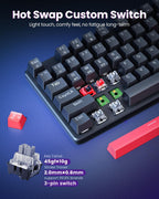 Redragon K671KS Teclado mecánico inalámbrico para juegos, triple mo...