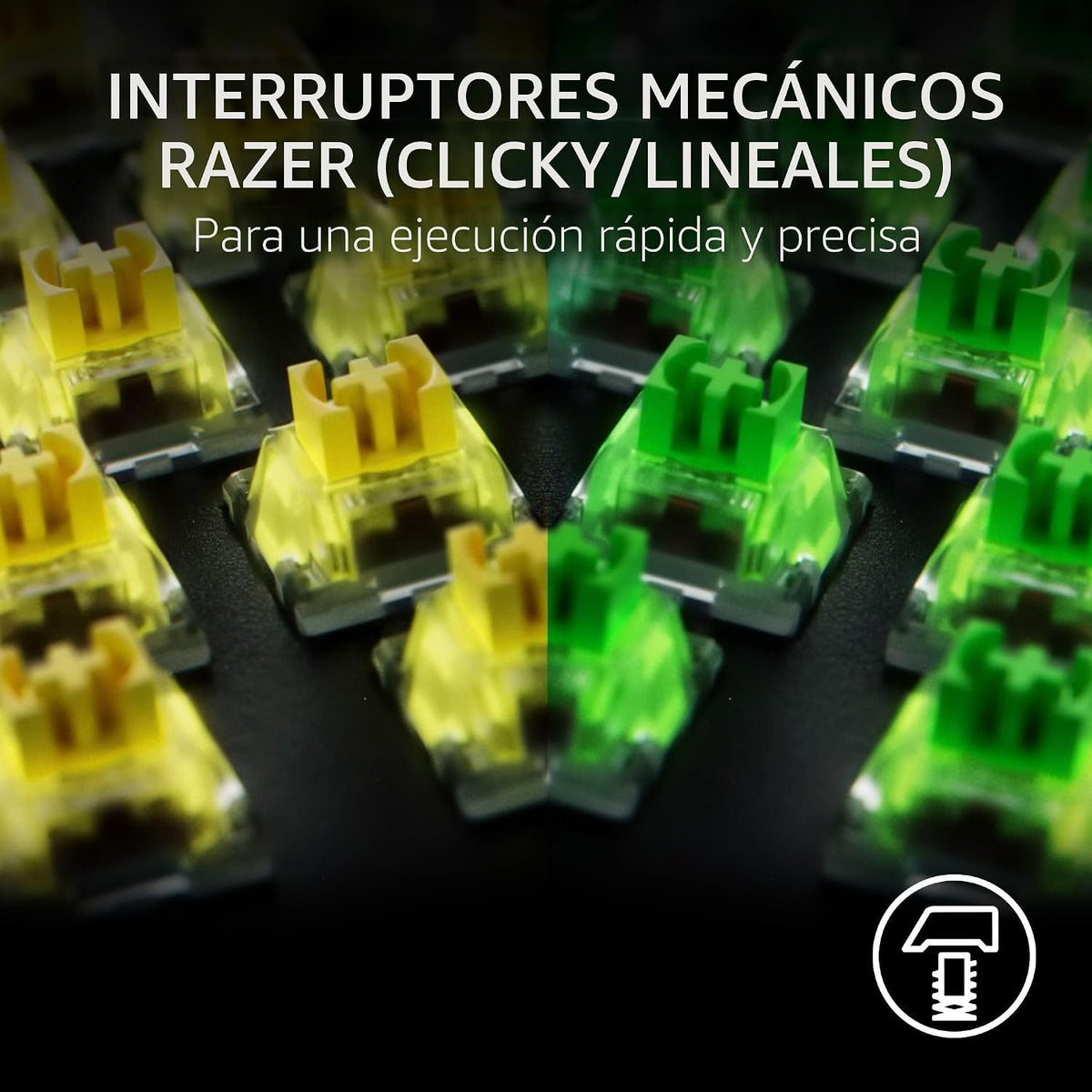 Razer BlackWidow V4 X Teclado mecánico para juegos, interruptores a...
