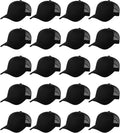 LYDTICK Paquete de 20 gorras de béisbol en blanco, gorras de camion...