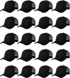 LYDTICK Paquete de 20 gorras de béisbol en blanco, gorras de camion...