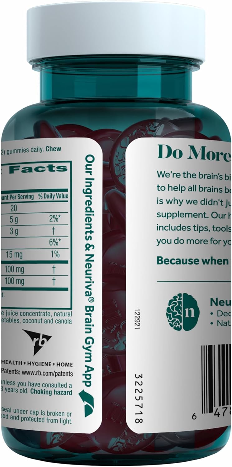 NEURIVA Suplementos cerebrales originales para memoria y enfoque |...