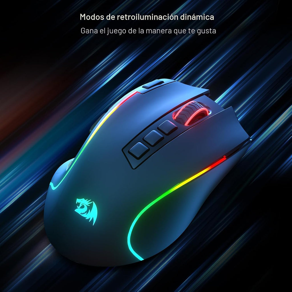 Redragon Ratón óptico inalámbrico RGB para juegos M612 teclas de |...