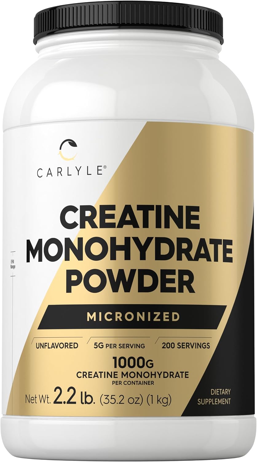Carlyle Creatina Monohidrato Polvo 5000mg | 200 porciones | Sin sab...