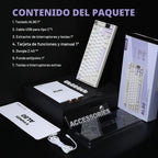 YUNZII AL80 75% Teclado mecánico inalámbrico de aluminio (Beige, Ga...
