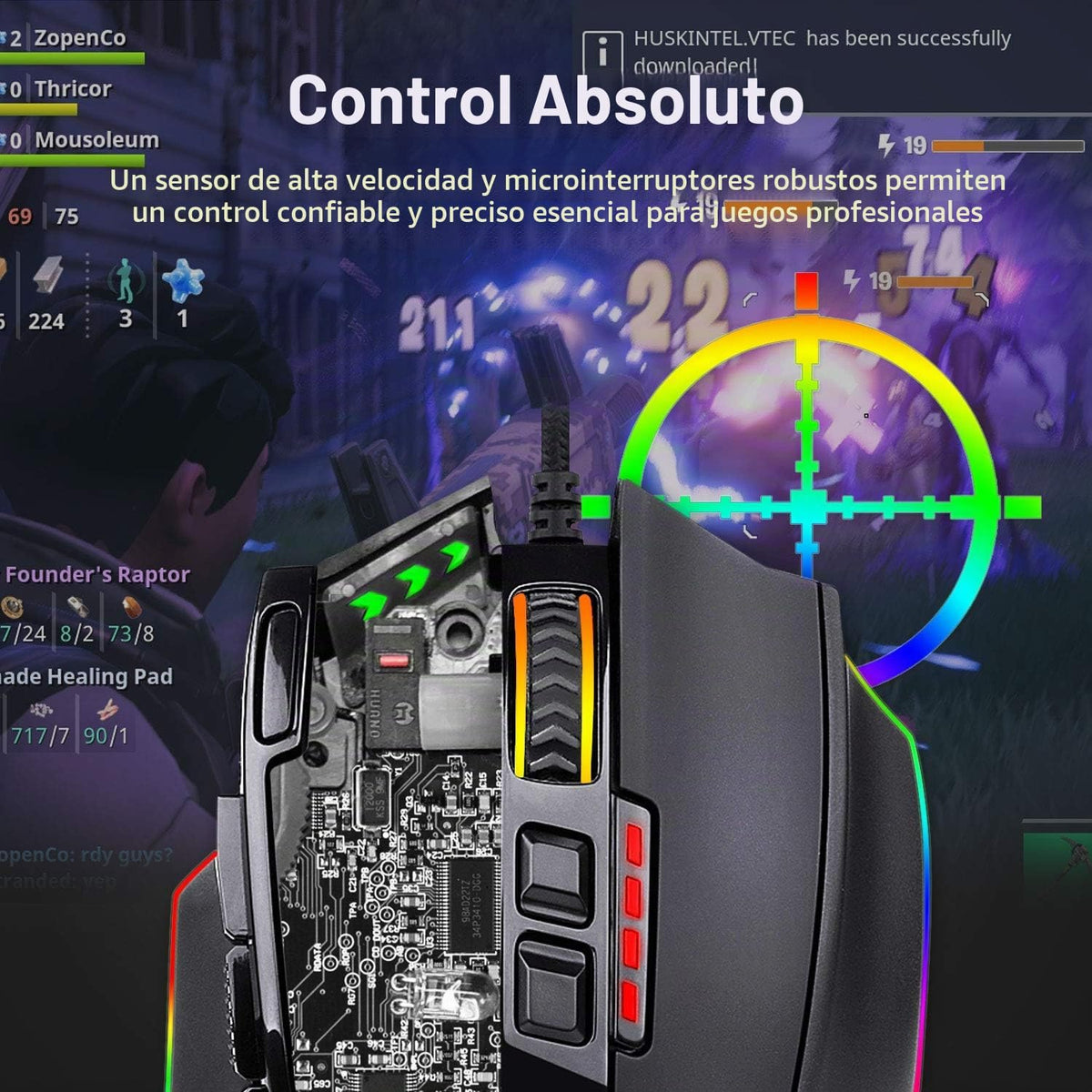 Redragon M801 Ratón para Juegos, Ratón RGB para PC MMO con 9 Botone...