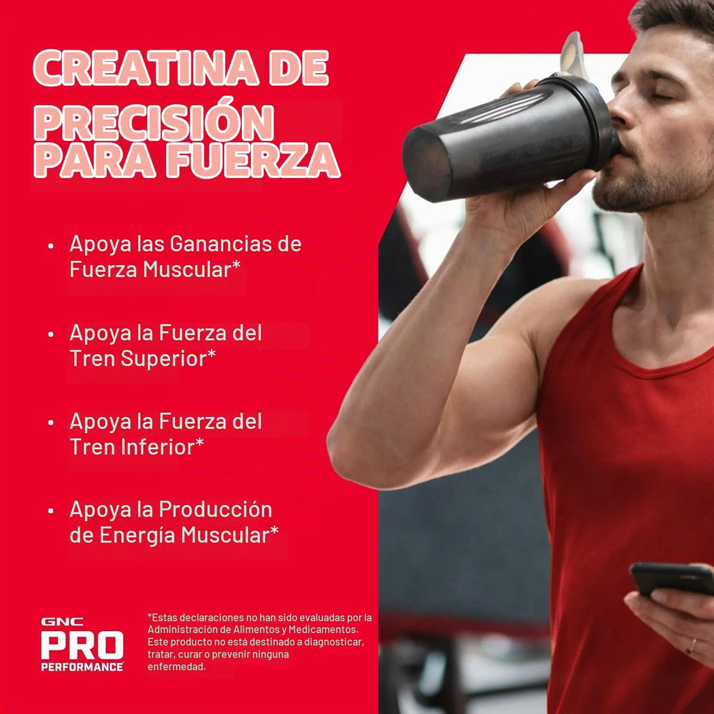 GNC Pro Performance Monohidrato de creatina, mejora la construcción...