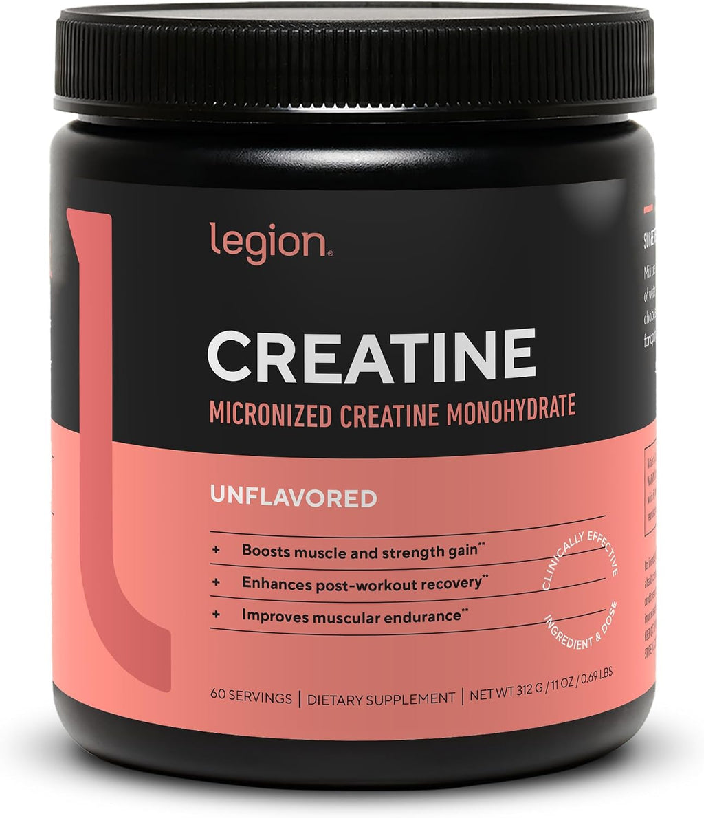 LEGION Suplemento de monohidrato de creatina micronizada, polvo de...