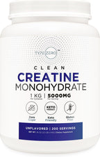 Type Zero Monohidrato de creatina (sin sabor) 2.2 lbs, micronizado,...