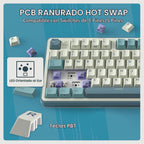 RK ROYAL KLUDGE Teclado mecánico inalámbrico S98 con pantalla intel...