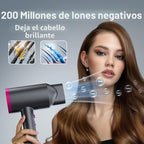 ANNE BETTY Secador de pelo iónico con difusor, potente secador de p...