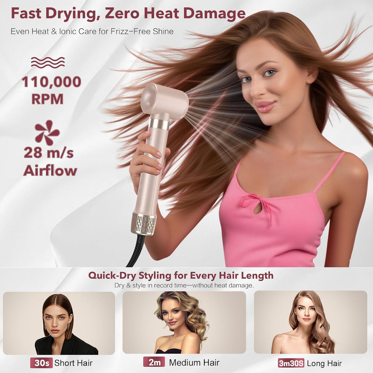 Mythsight StyleVibe 6 en 1 Air Styler con secador de pelo y rizos a...