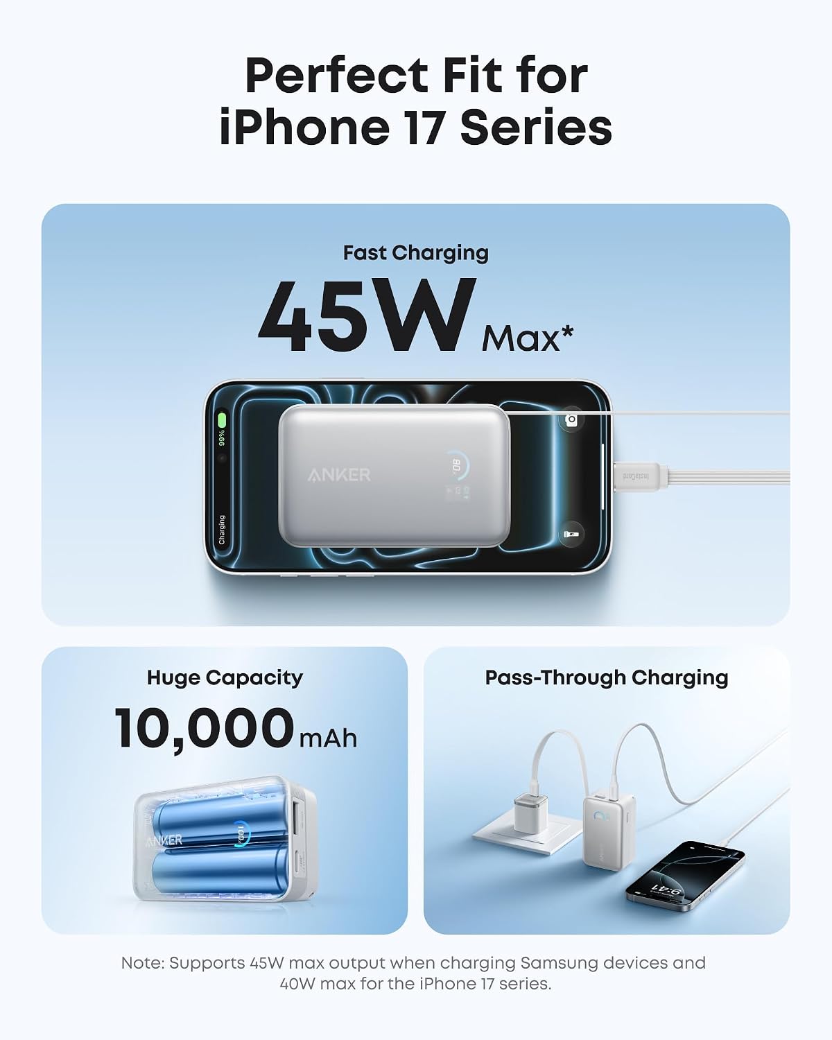 Anker Nano Power Bank, cargador portátil de 45 W 10,000 mAh, baterí...
