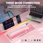 AULA S98 Pro Teclado mecánico inalámbrico para juegos con pantalla,...