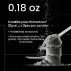 Momentous Monohidrato de creatina en polvo, 0.2 oz por porción, san...