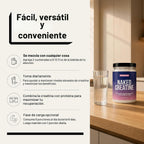 NAKED Creatina - Monohidrato de creatina con sabor a fresa - Polvo...