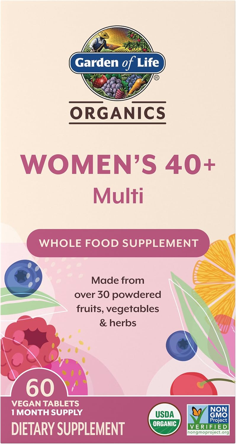 Garden of Life Organics Vitaminas para Mujeres de 40+ - 60 Tabletas...