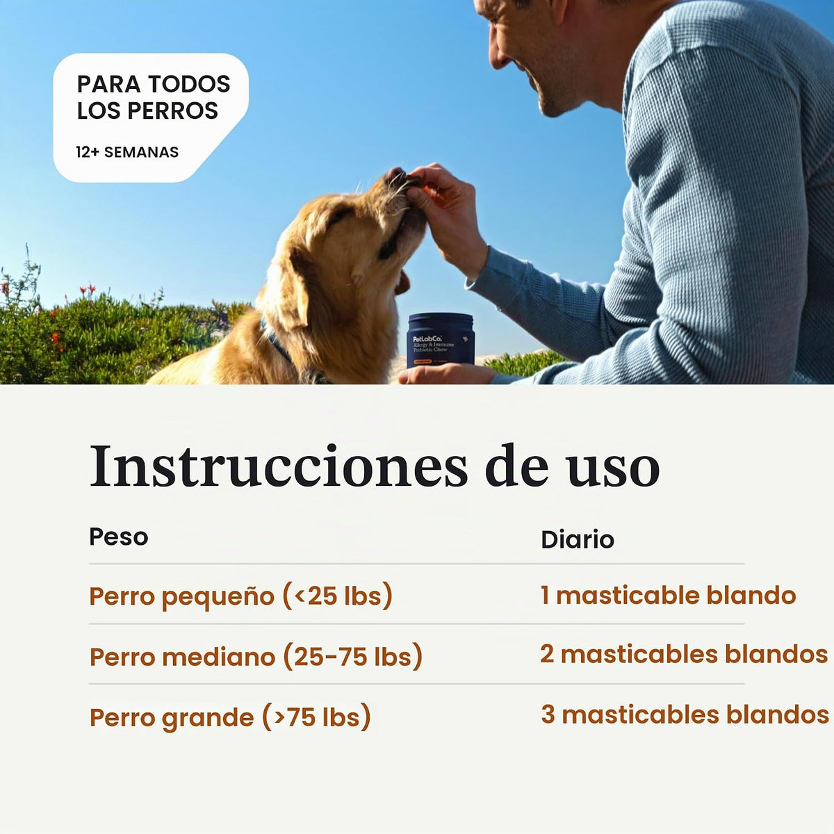 PetLab Co. - Masticables probióticos para alergias e inmunes, paque...