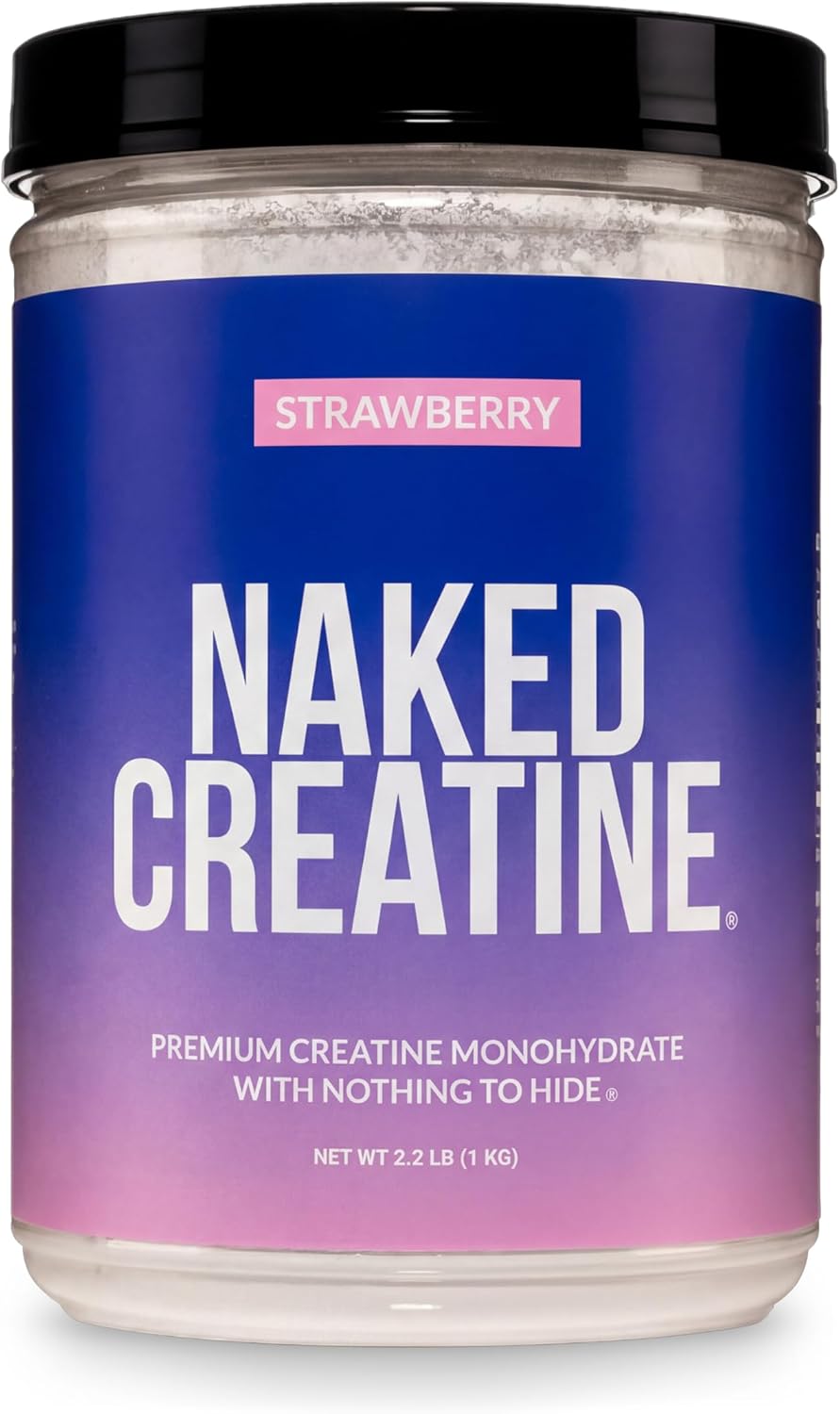 NAKED Creatina monohidrato de creatina con sabor a fresa, polvo de...