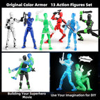 Juego luminoso de 13 figuras de acción, 6 figuras de acción de robo...