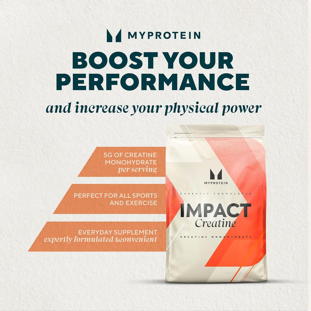 Myprotein Creatina monohidrato en polvo, 200 porciones (2.2 libras)...