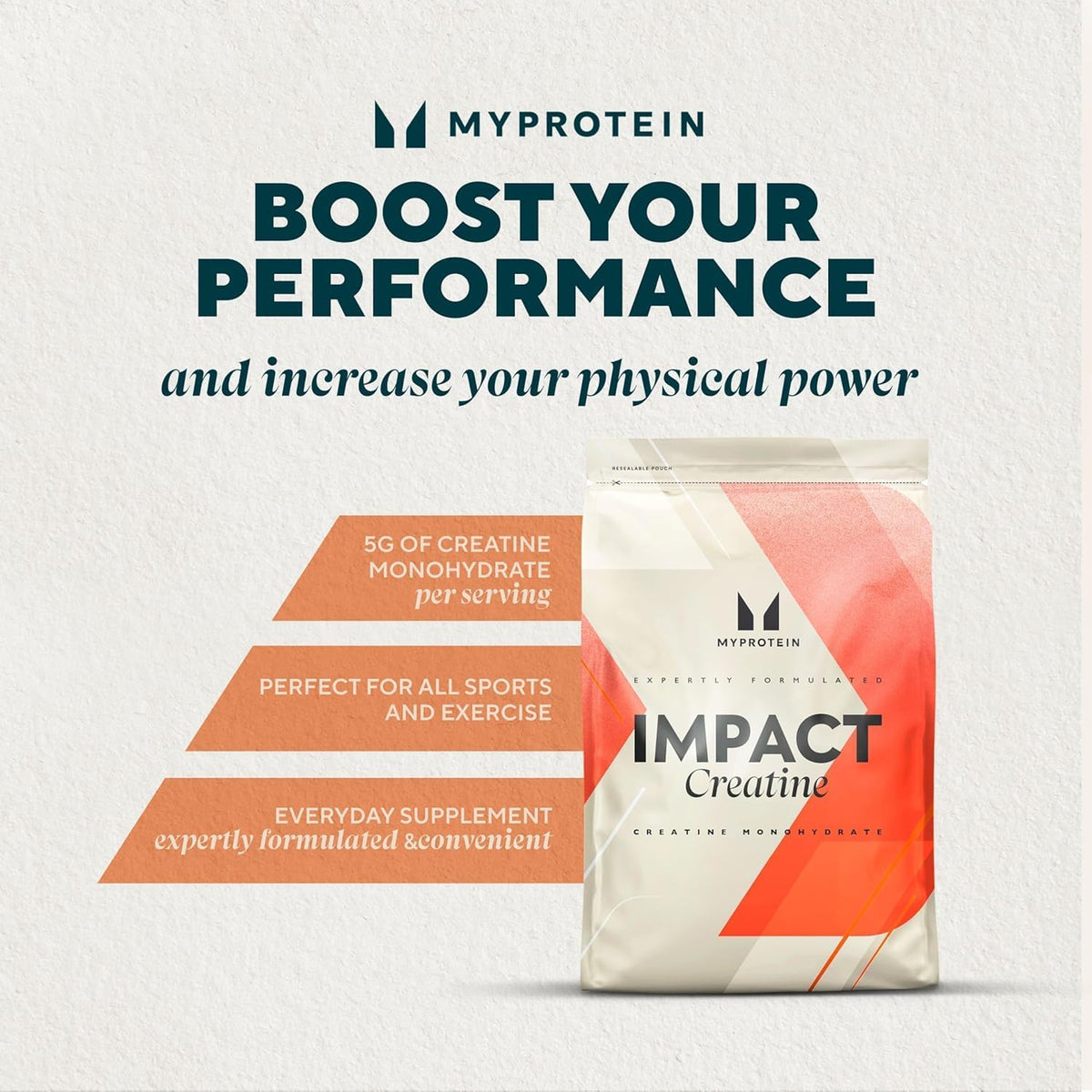Myprotein Creatina monohidrato en polvo, 200 porciones (2.2 libras)...
