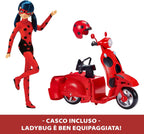 BANDAI Miraculous Ladybug Switch N Go Scooter y Fashion Doll Playse...
