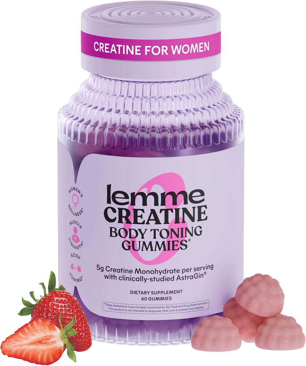 Lemme - Gomitas monohidrato de creatina, fresa agria (60 gomitas) |...