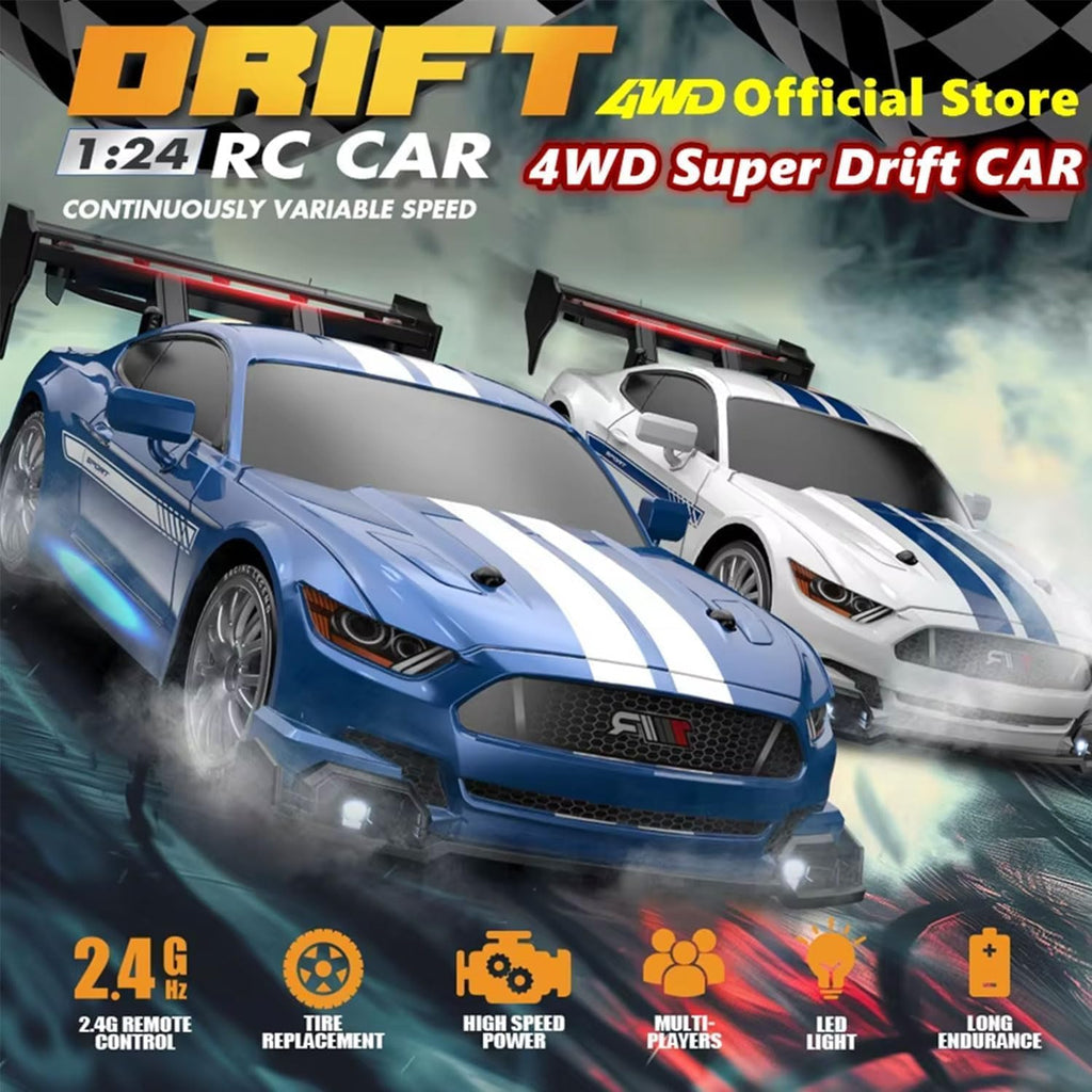 KAIMIO 1:24 Escala Coche RC Drift 4WD 2.4GHz 45MPH Vehículo Deporti...
