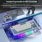 AULA F75 75% Teclado mecánico inalámbrico, teclado intercambiable e...