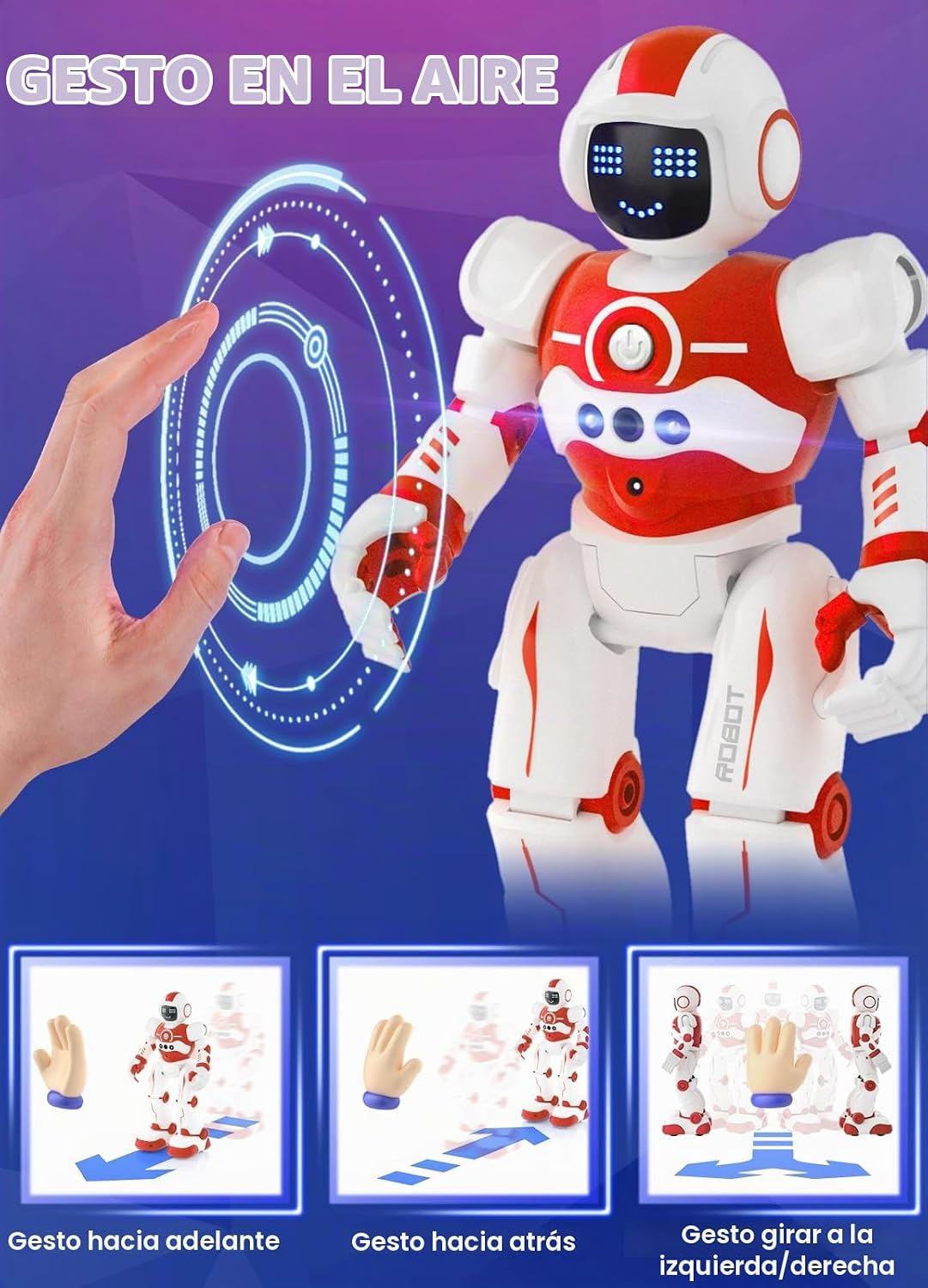 EduCuties Juguetes robot para niños, control remoto programable, ju...