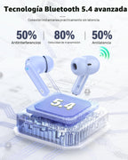Auriculares inalámbricos, Bluetooth 5.4 Auriculares estéreo de bajo...