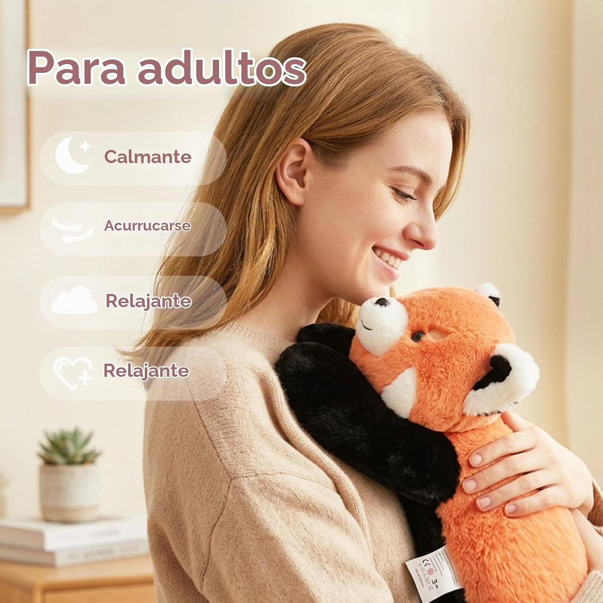 Niuniu Daddy - Animal de peluche con peso, 20 en 3.3 libras, Redpan...