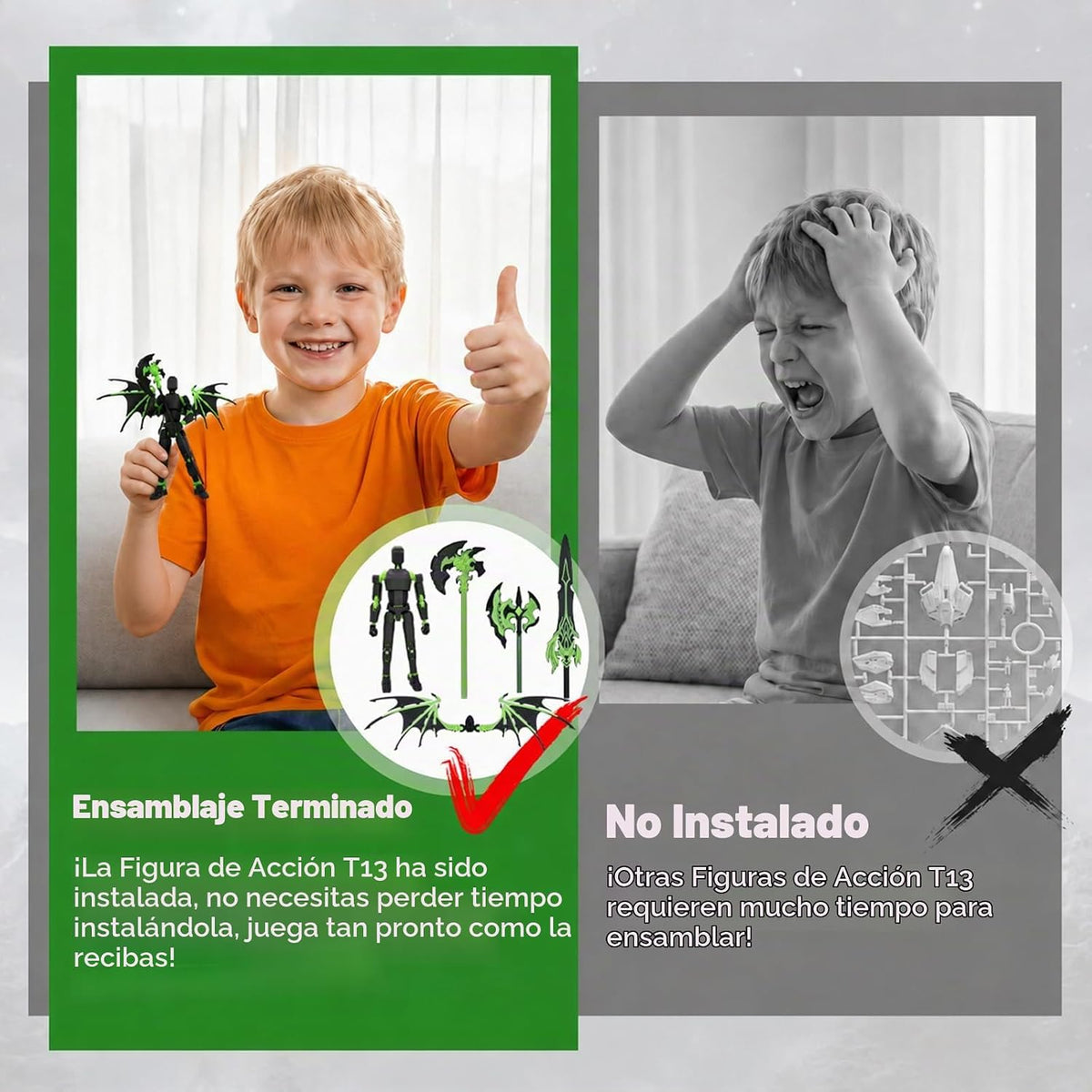 Aminexus T13 - Juego de figuras de acción montadas en 3D con múltip...