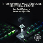Razer Huntsman V3 HE Teclado magnético para juegos con cable TKL 8K...