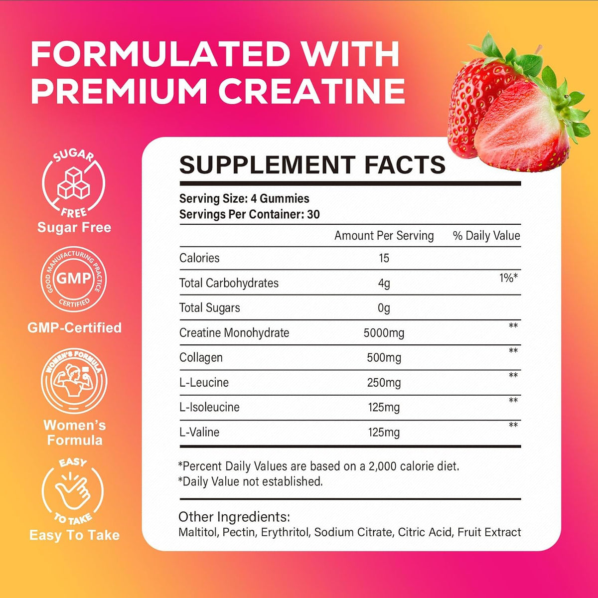 eterlower - Gomitas de creatina para mujer, 5000 mg, complejo + col...