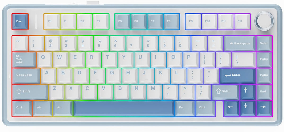 EPOMAKER x Aula F75 - Teclado mecánico de junta, 75% inalámbrico in...