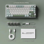 RK ROYAL KLUDGE Teclado mecánico R75 con cable con perilla de volum...