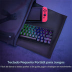 Teclado mecánico atado con cable del juego del 60% con los interrup...