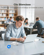 Ratón inalámbrico TECKNET, desplazamiento lateral Bluetooth recarga...
